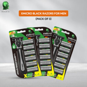 XMicro Black Razors For Men (Pack Of 3)